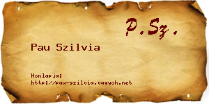 Pau Szilvia névjegykártya